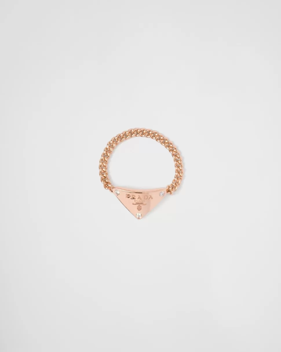 Prada Anillo Eternal Gold: Oro Rosa Y Diamantes^Mujer COLECCIÓN DE JOYERÍA ELEGANTE