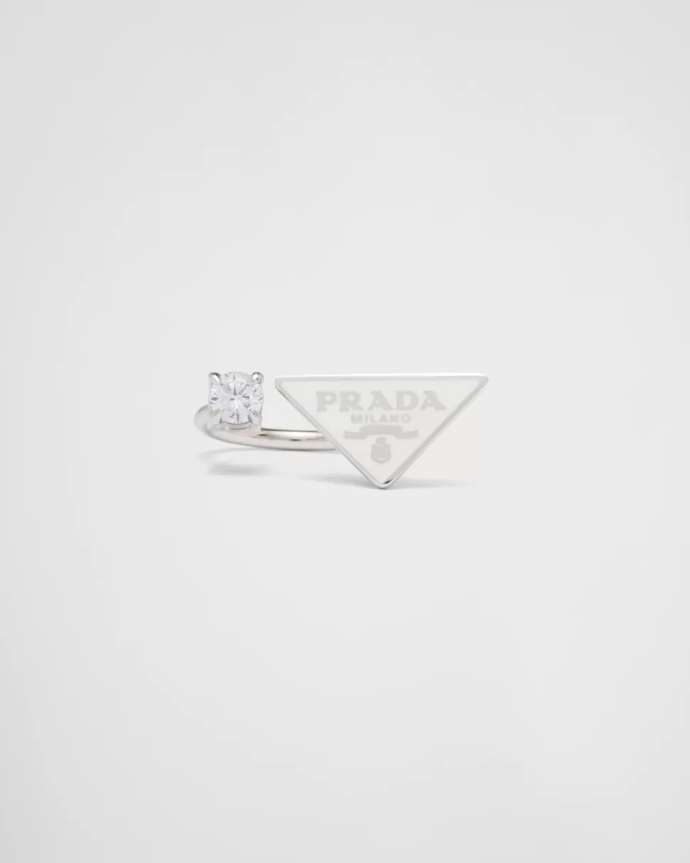 Prada Anillo Symbole^Mujer JOYAS DE PLATA