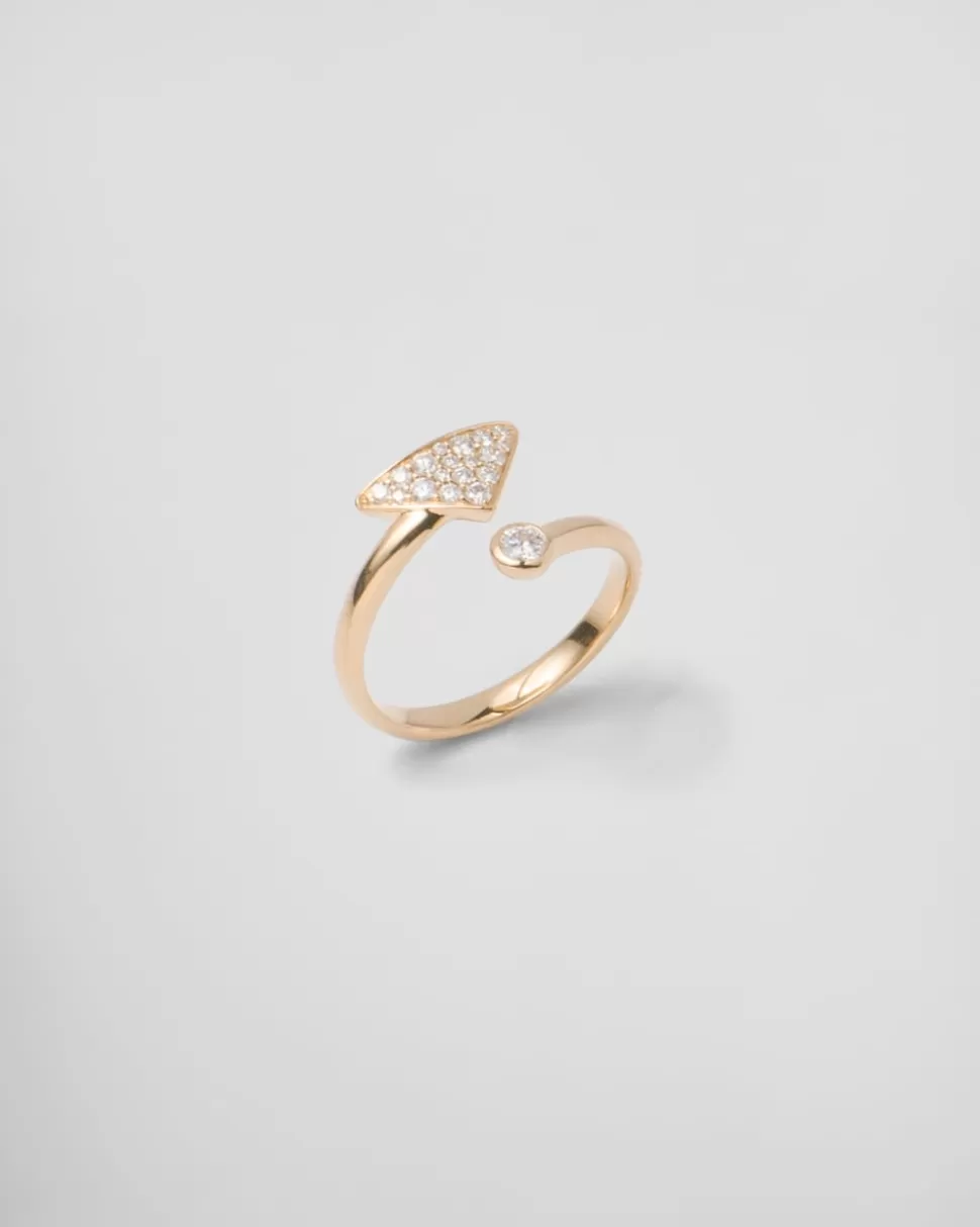 Prada Anillo Tú Y Yo Eternal Gold: Oro Y Diamantes^Mujer COLECCIÓN DE JOYERÍA ELEGANTE