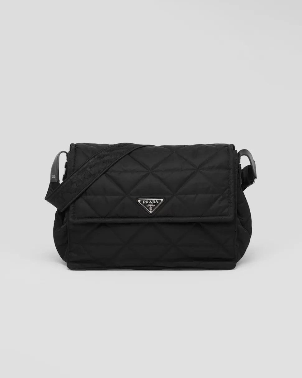 Prada Bandolera De Re-nylon Con Pespuntes^Hombre COLECCIÓN MASCULINA | BOLSOS MENSAJEROS