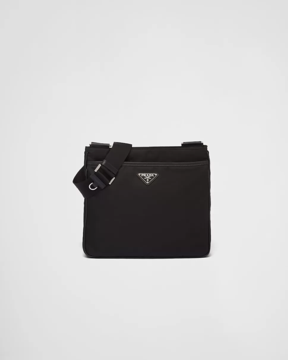 Prada Bandolera De Re-nylon Y Piel Saffiano^Mujer/Hombre COLECCIÓN MASCULINA | BOLSOS MENSAJEROS