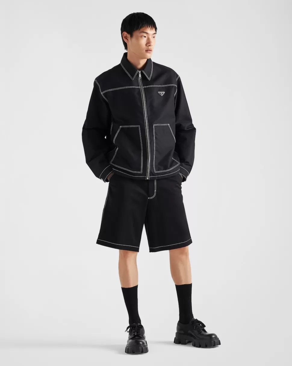 Prada Bermudas De Algodón Elástico^Hombre PANTALONES Y BERMUDAS