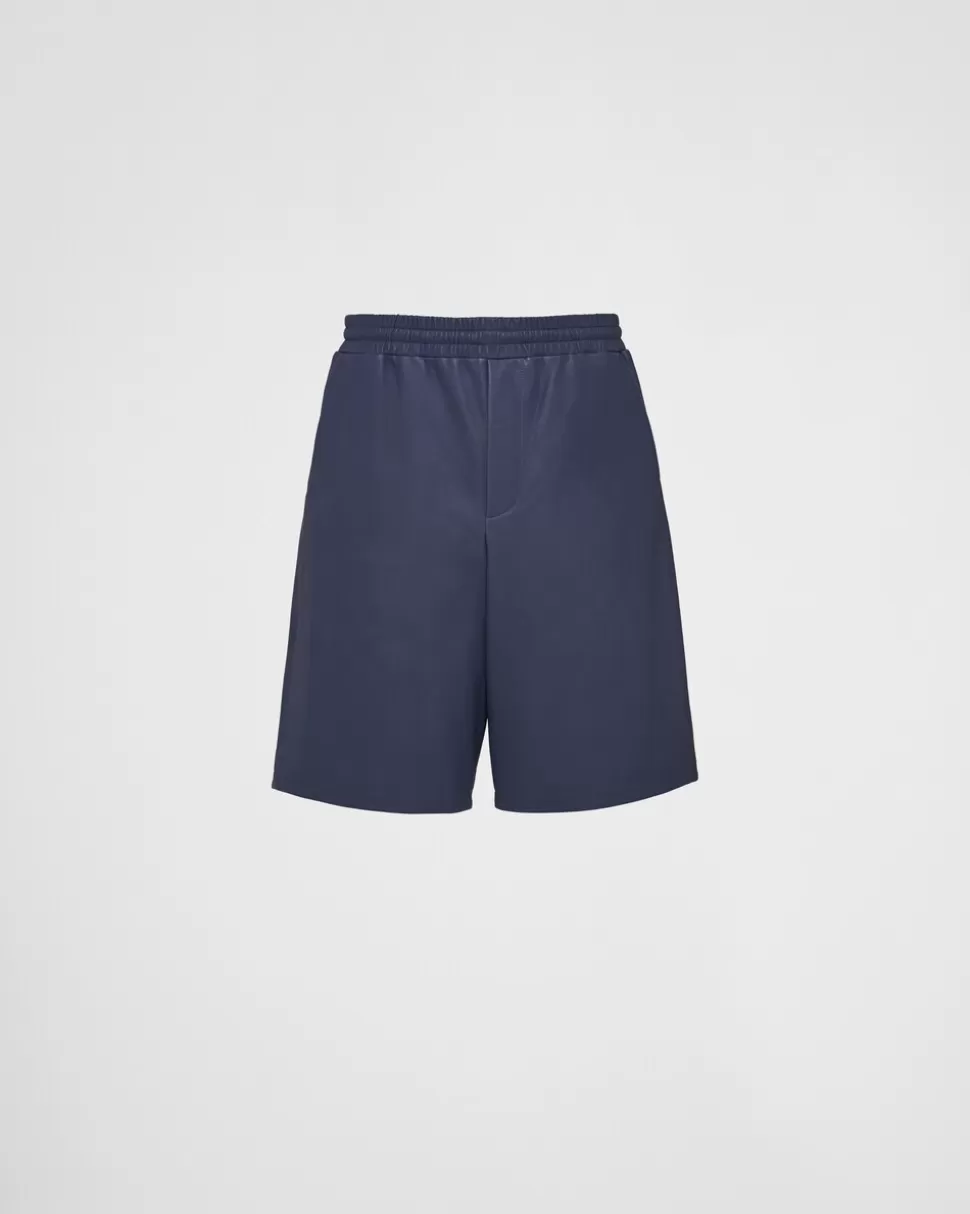 Prada Bermudas De Napa^Hombre ROPA DE PIEL