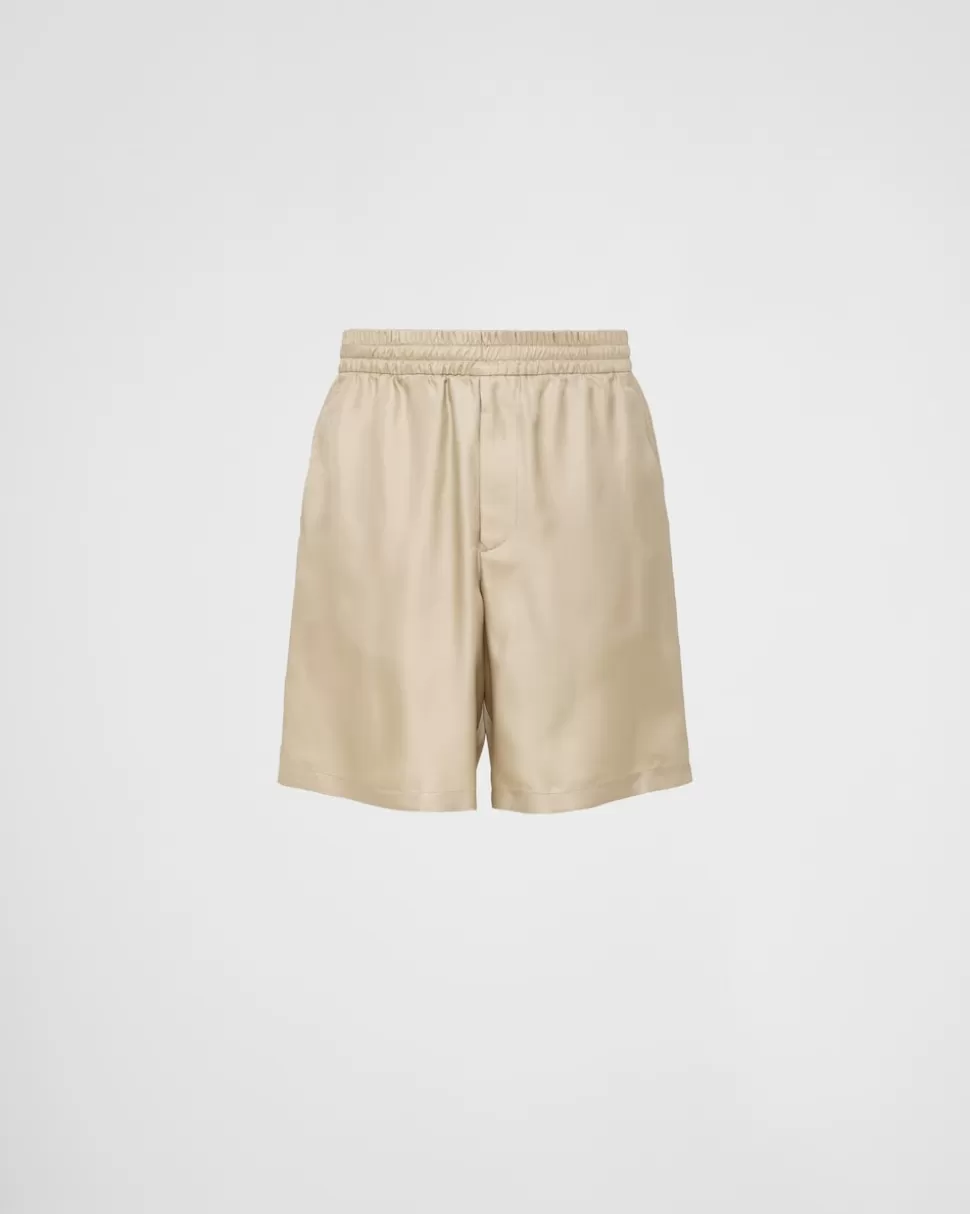 Prada Bermudas De Seda^Hombre PANTALONES Y BERMUDAS