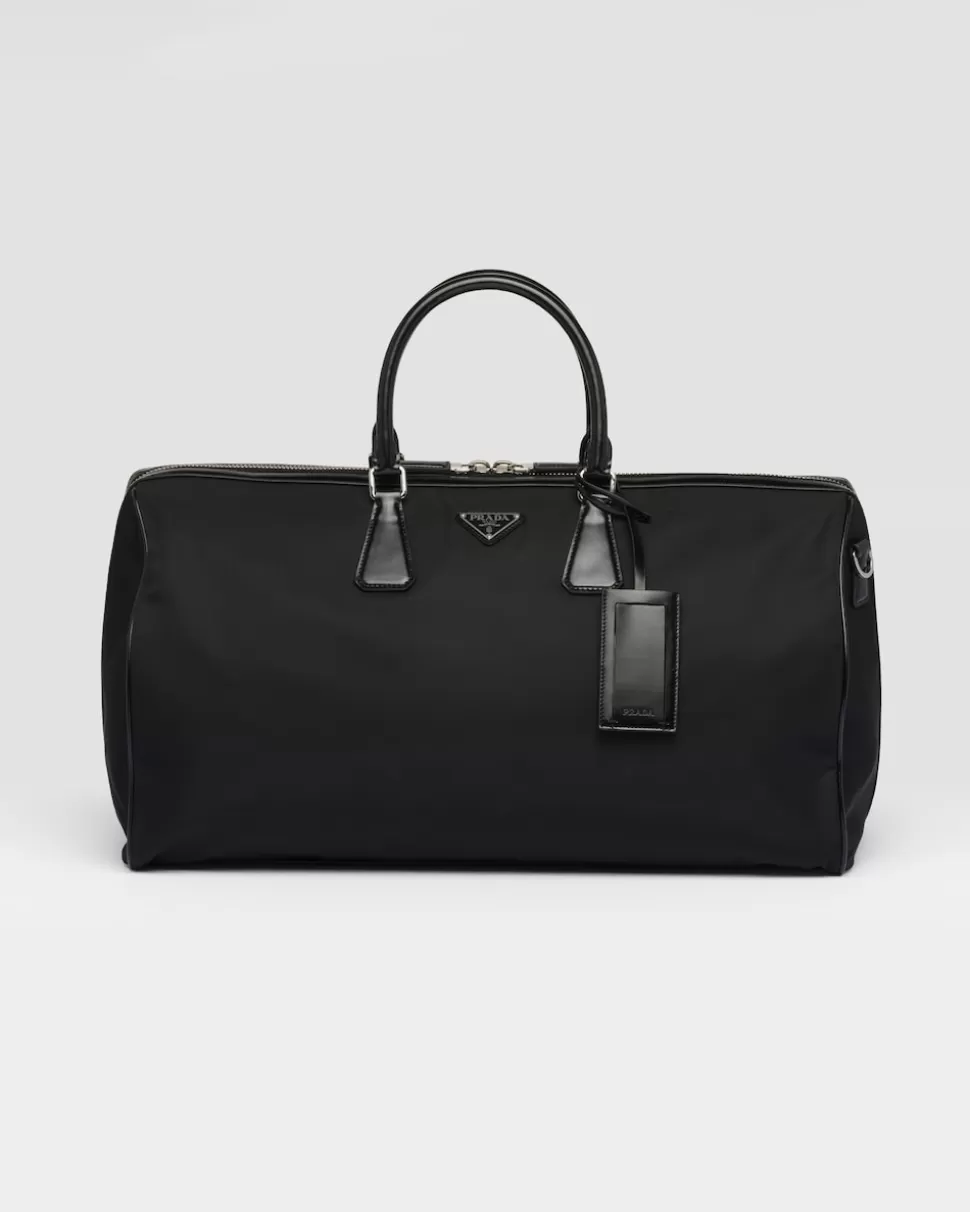 Prada Bolsa De Lona De Re-nylon Y Piel Cepillada^Mujer/Hombre BOLSOS DE VIAJE | BOLSOS DE VIAJE