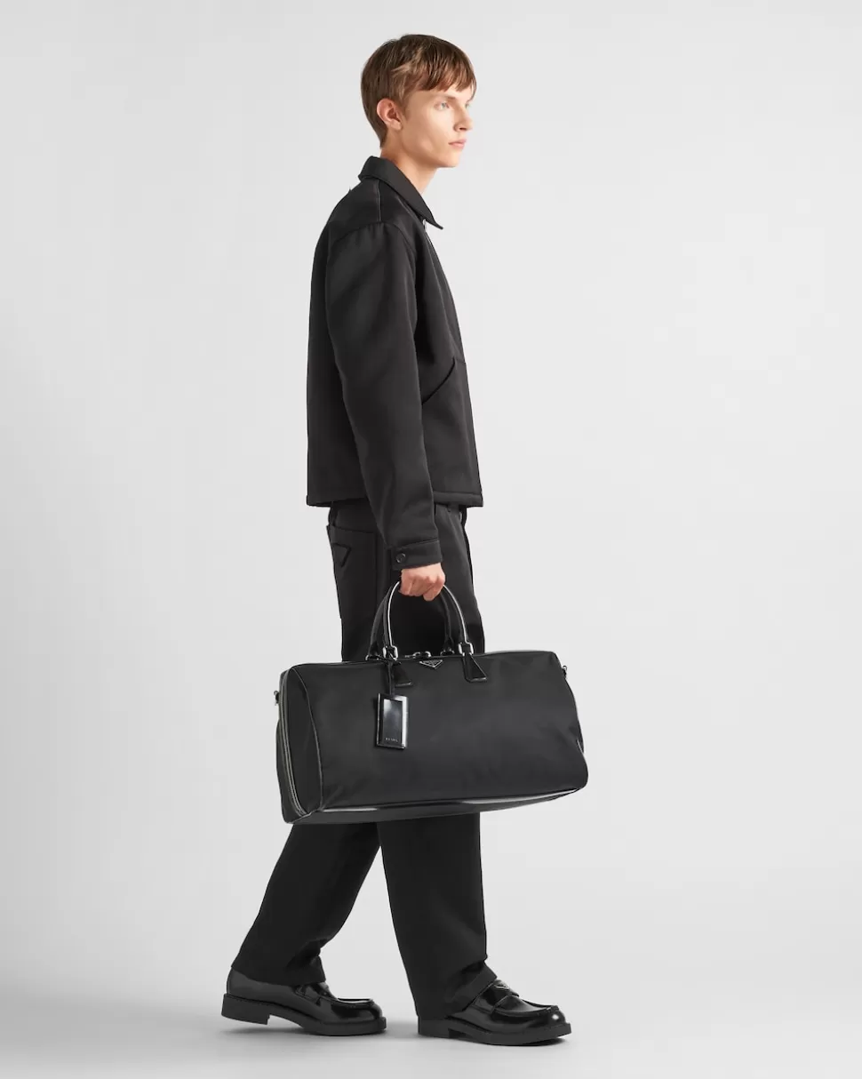 Prada Bolsa De Lona De Re-nylon Y Piel Cepillada^Mujer/Hombre BOLSOS DE VIAJE | BOLSOS DE VIAJE