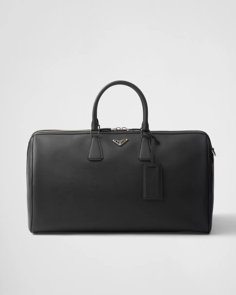 Prada Bolsa De Lona En Piel Saffiano^Mujer/Hombre BOLSOS DE VIAJE | BOLSOS DE VIAJE