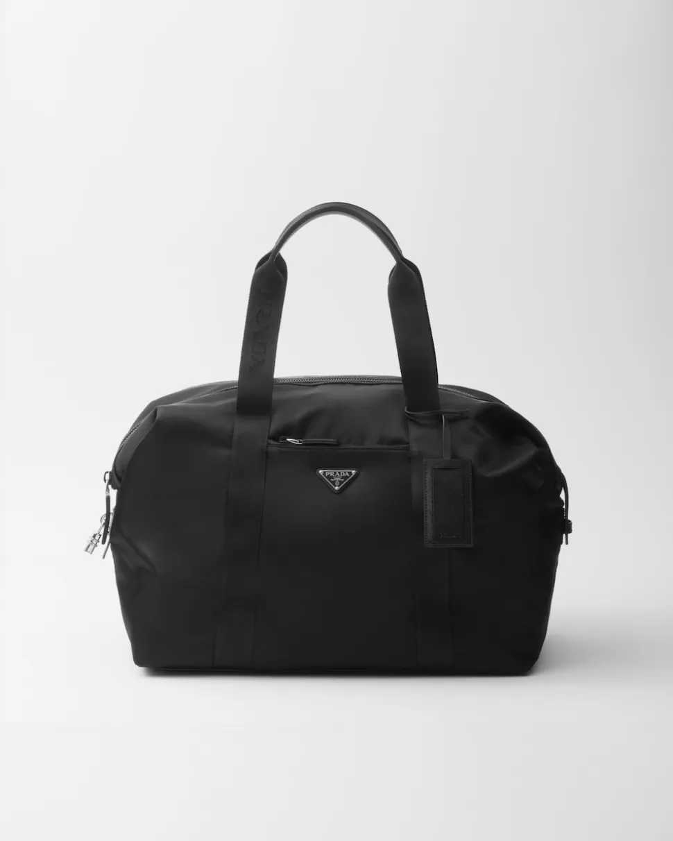 Prada Bolsa De Lona En Piel Saffiano Y Re-nylon^Mujer/Hombre COLECCIÓN MASCULINA | BOLSOS DE VIAJE