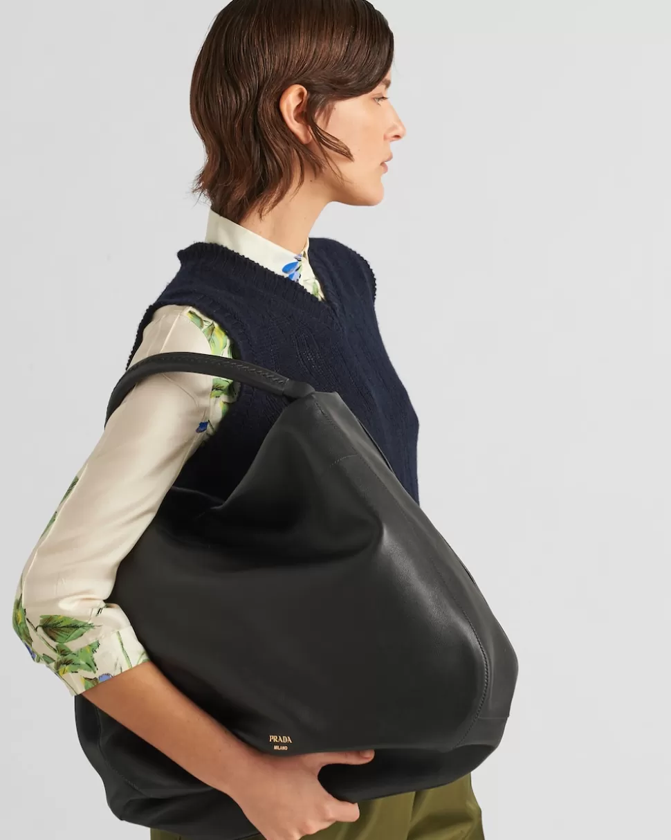 Prada Bolso Bandolera Grande De Piel^Mujer BOLSOS DE HOMBRO | BOLSOS DE HOMBRO