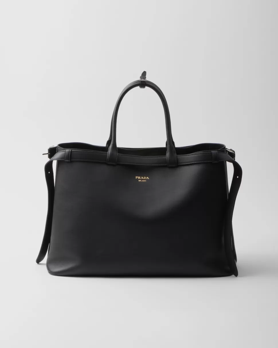 Prada Bolso De Piel Buckle Con Cinturón Doble^Hombre BOLSOS GRANDES