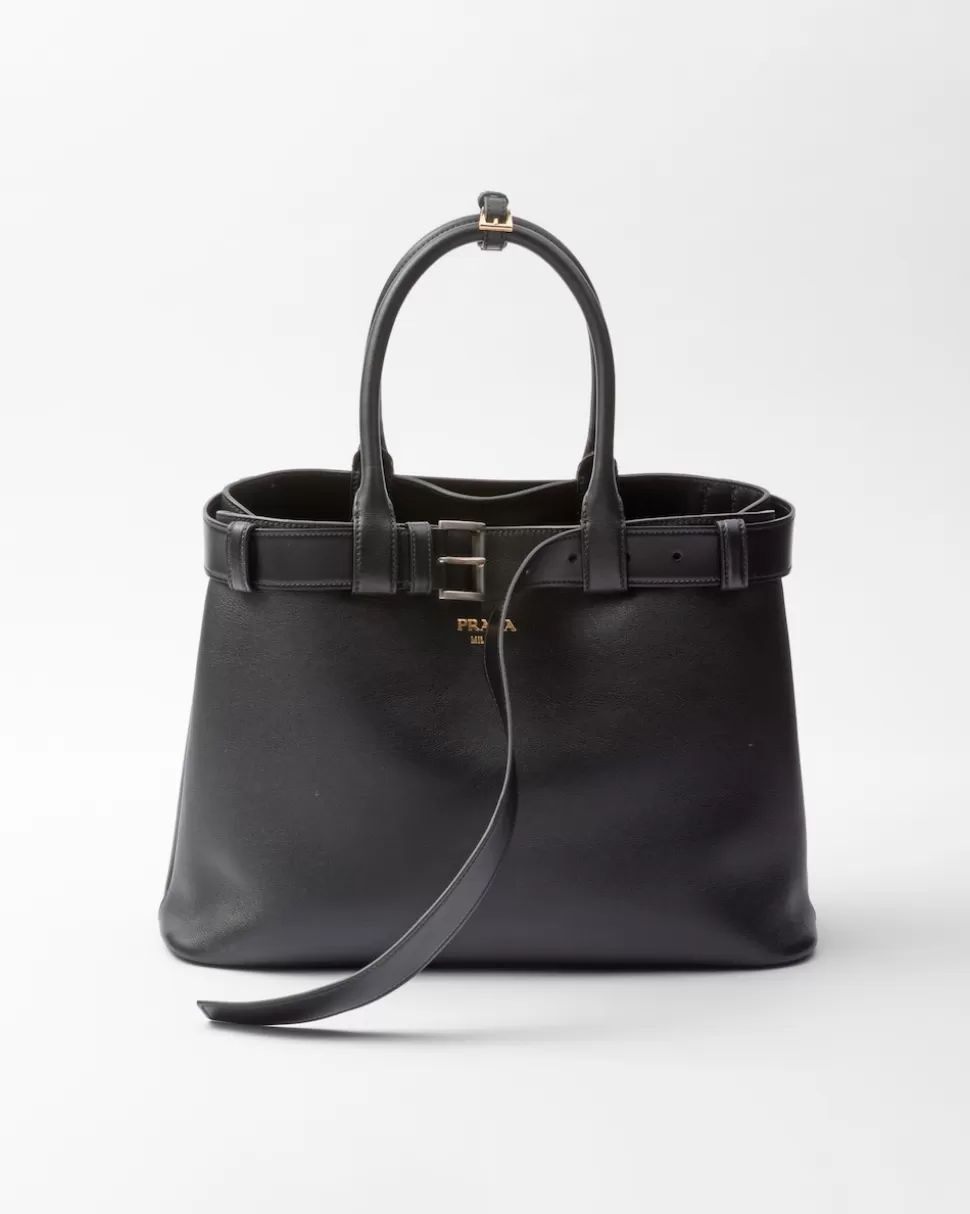 Prada Bolso Grande De Piel Buckle Con Cinturón^Mujer PRADA BUCKLE | BOLSOS CON ASA SUPERIOR