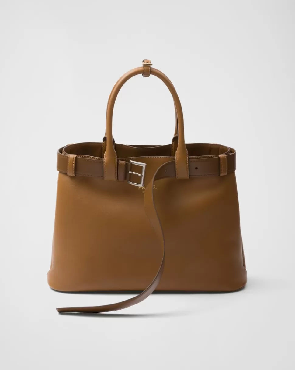 Prada Bolso Grande De Piel Buckle Con Cinturón^Mujer PRADA BUCKLE | BOLSOS CON ASA SUPERIOR