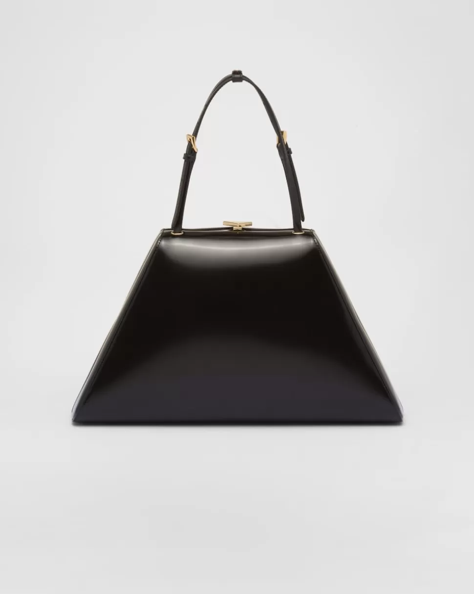 Prada Bolso Mediano De Piel Cepillada^Mujer BOLSOS CON ASA SUPERIOR | BOLSOS CON ASA SUPERIOR