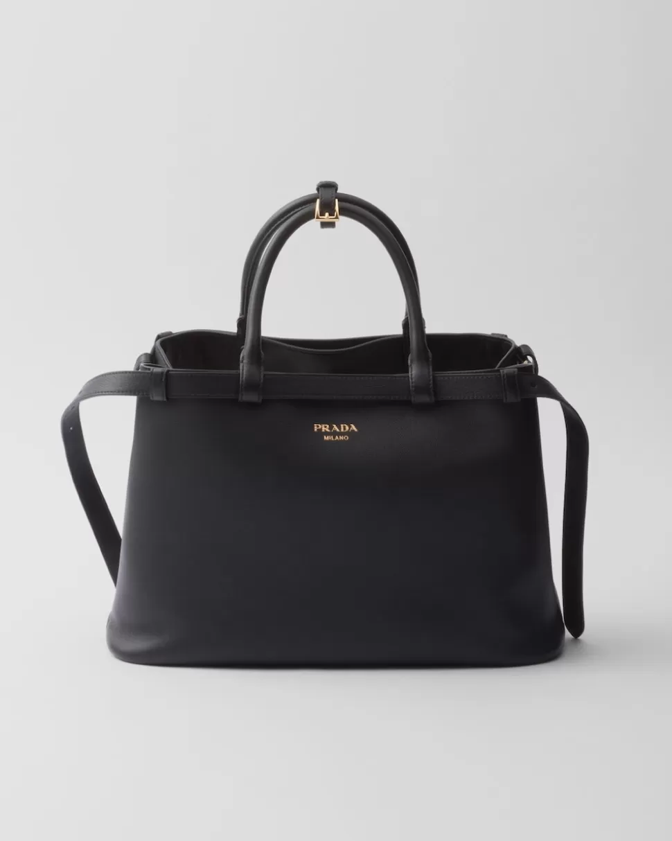 Prada Bolso Mediano De Piel Buckle Con Cinturón Doble^Mujer PRADA BUCKLE | BOLSOS CON ASA SUPERIOR