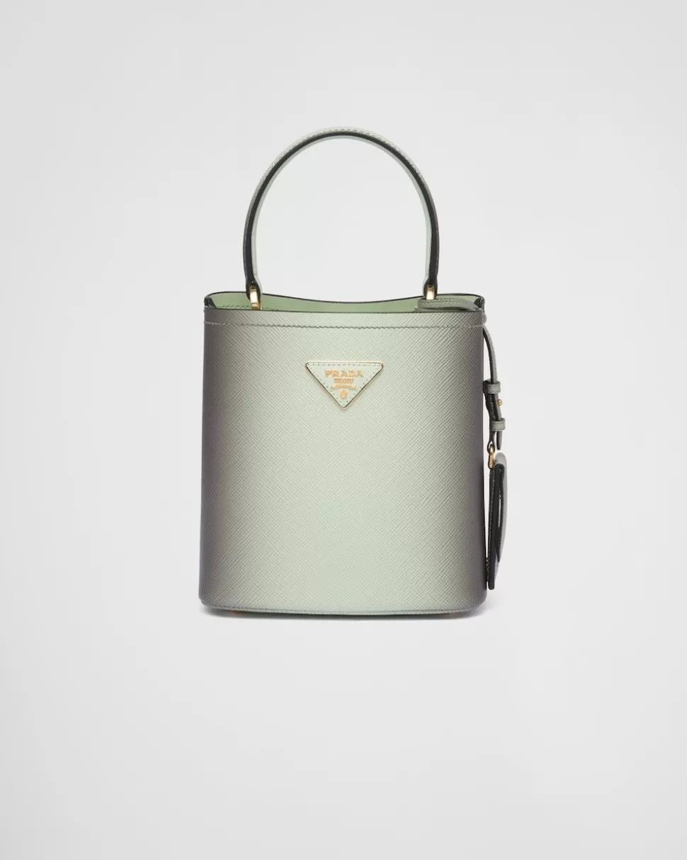 Prada Bolso Pequeño De Piel Saffiano Panier^Mujer BOLSOS CON ASA SUPERIOR | BOLSOS CON ASA SUPERIOR