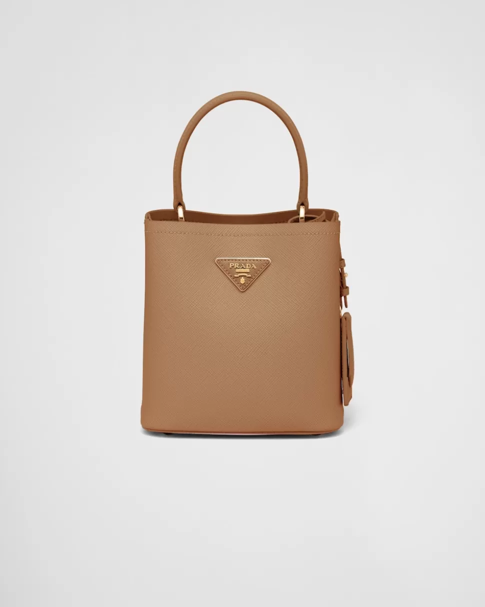 Prada Bolso Pequeño De Piel Saffiano Panier^Mujer BOLSOS CON ASA SUPERIOR | BOLSOS CON ASA SUPERIOR