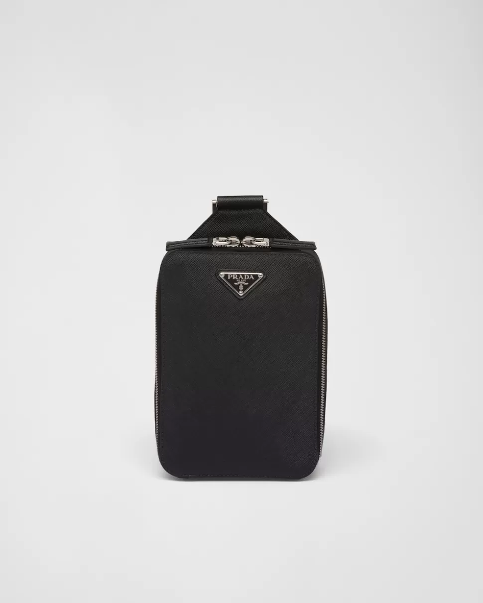 Prada Bolso Brique De Piel Saffiano^Hombre MOCHILAS Y RIÑONERAS