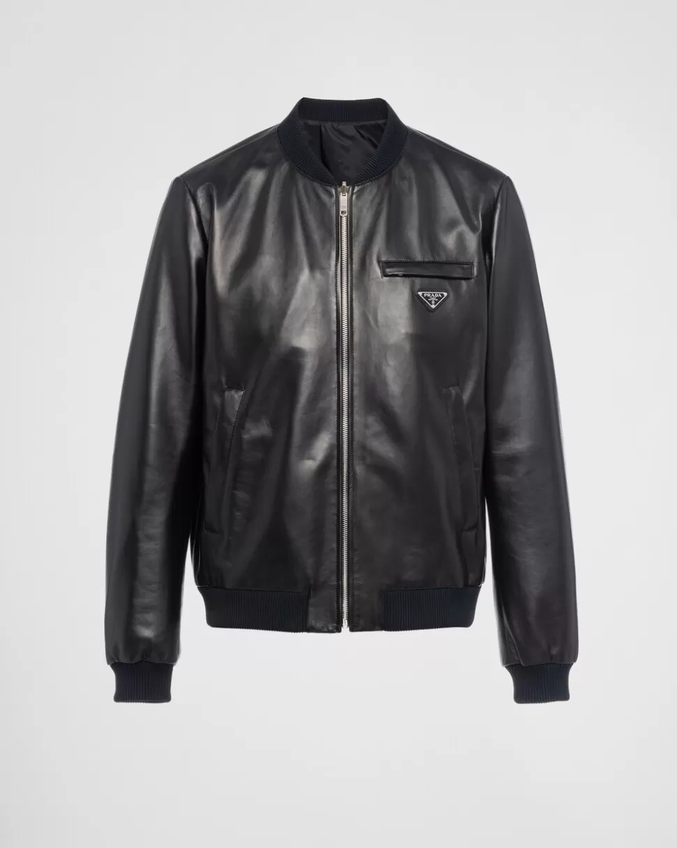 Prada Bomber Reversible De Napa Y Re-nylon^Hombre ROPA DE PIEL