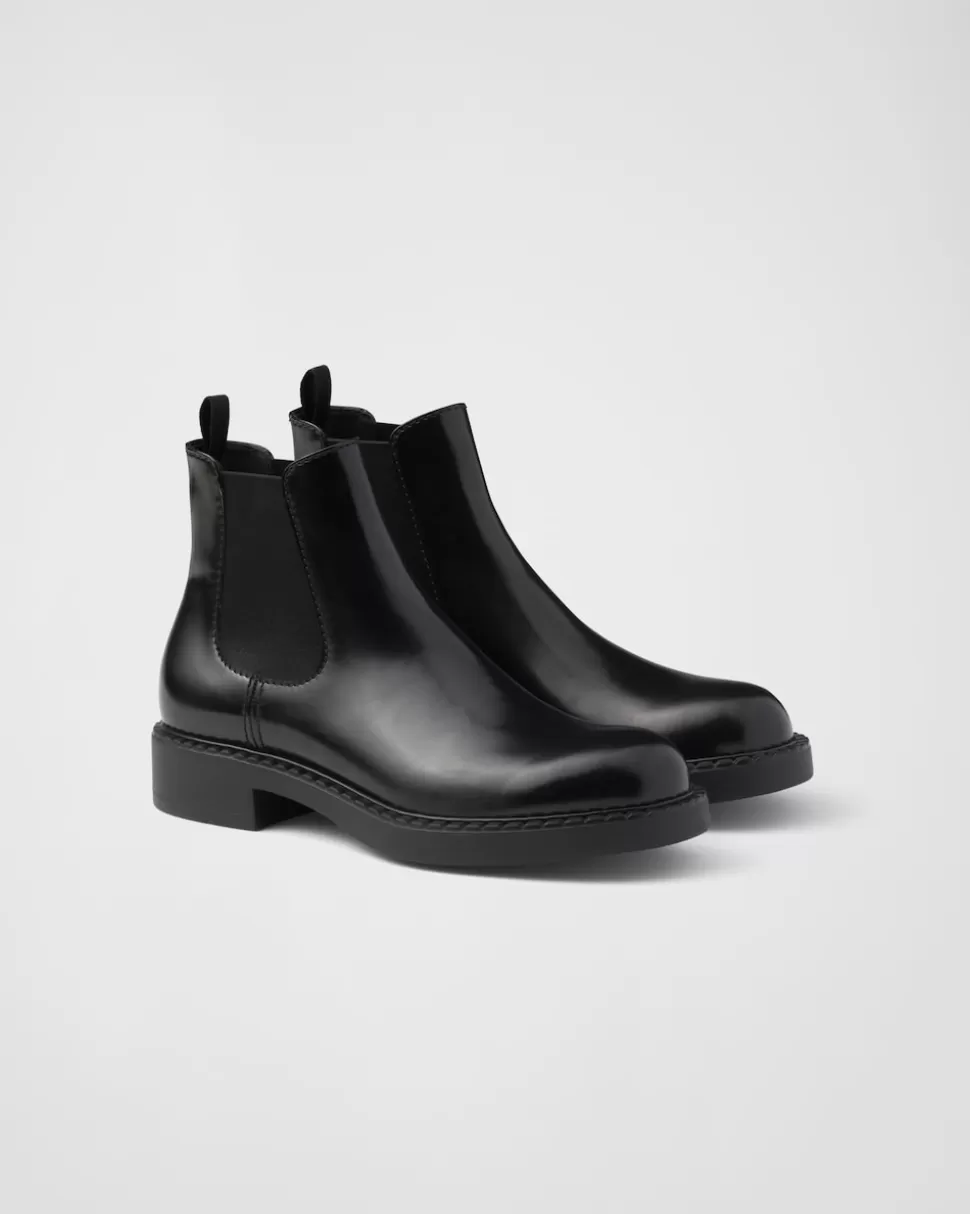 Prada Botas Chelsea De Piel Cepillada^Hombre BOTAS