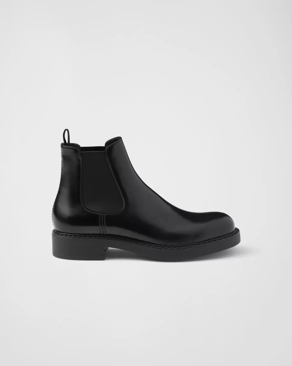 Prada Botas Chelsea De Piel Cepillada^Hombre BOTAS