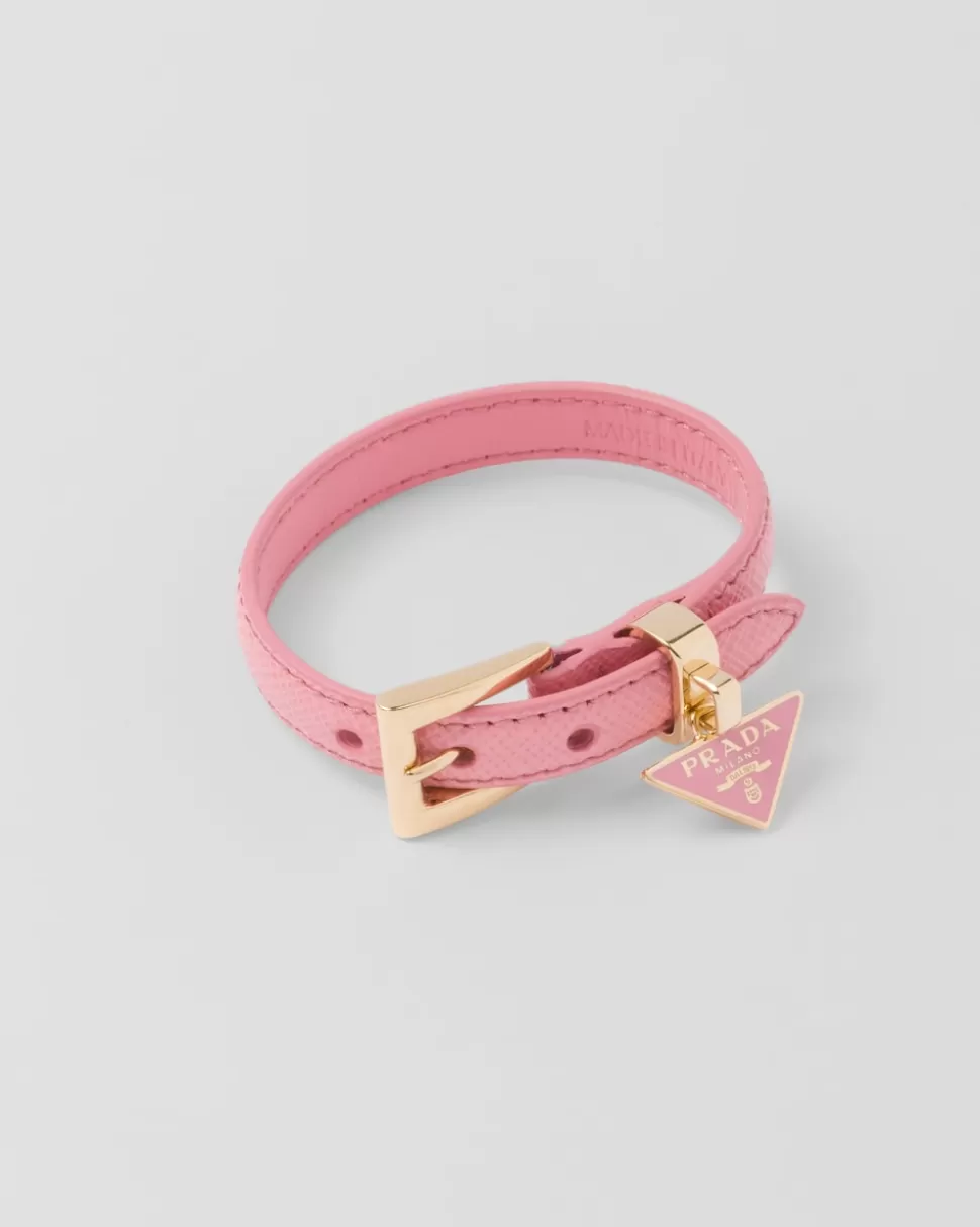 Prada Brazalete De Piel Saffiano^Mujer JOYAS DE FANTASÍA