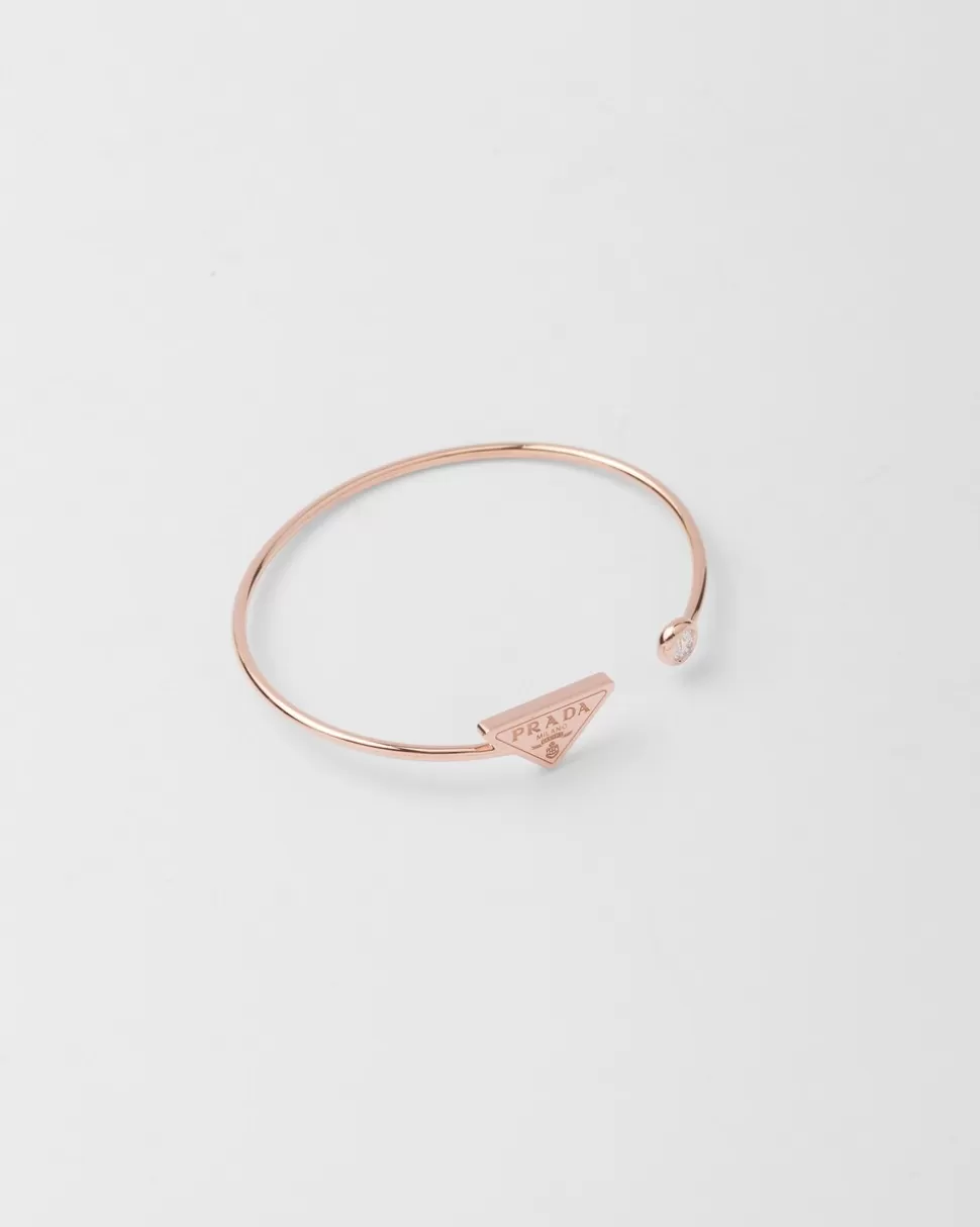 Prada Brazalete Eternal Gold: Oro Rosa Y Diamante^Mujer COLECCIÓN DE JOYERÍA ELEGANTE