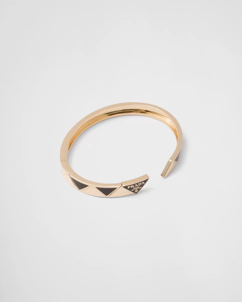 Prada Brazalete Eternal Gold: Oro Y Cerámica^Mujer/Hombre COLECCIÓN DE JOYERÍA ELEGANTE | COLECCIÓN DE JOYERÍA ELEGANTE