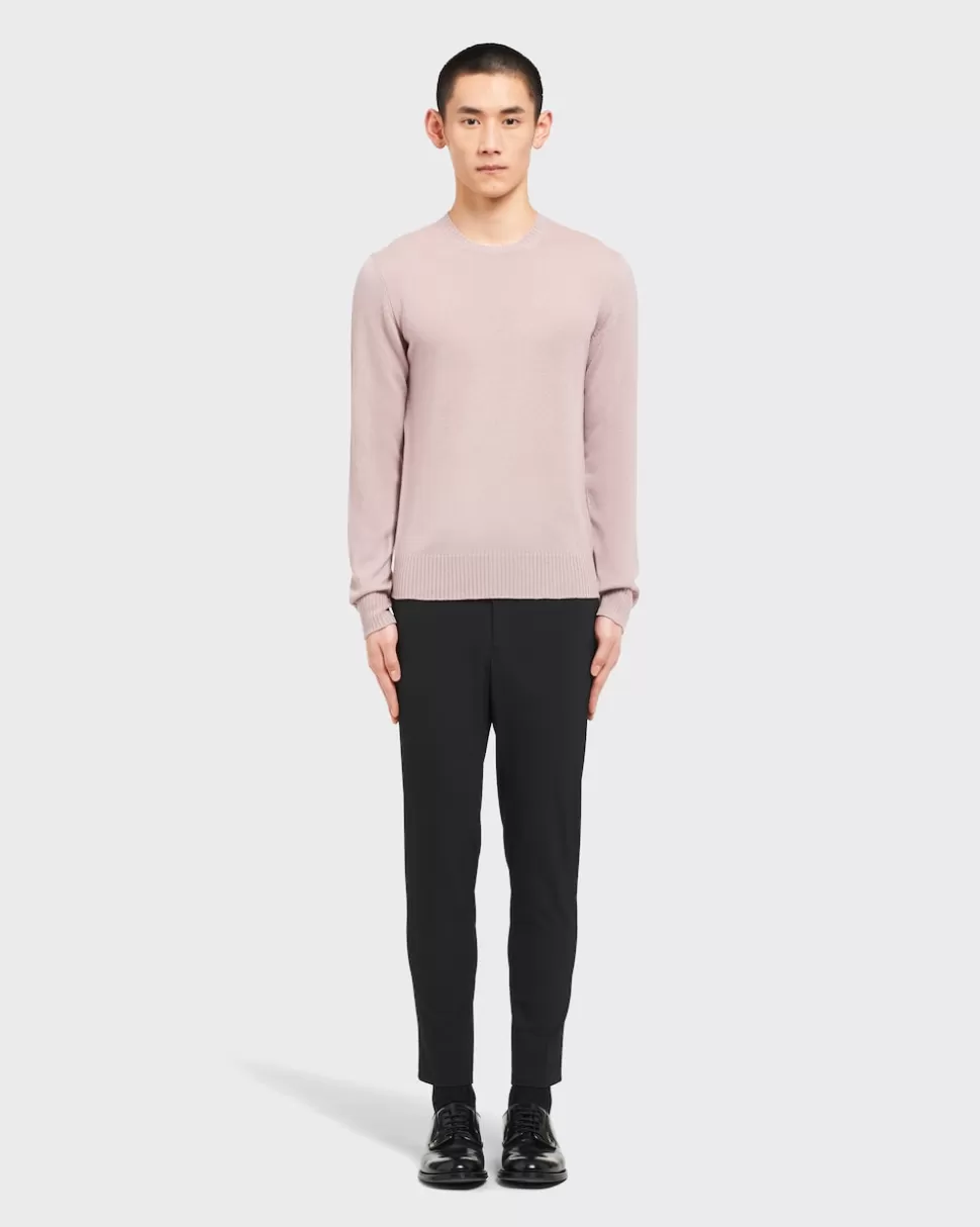 Prada Cable-knit Cashmere Crew-neck Sweater^Hombre TEJIDOS DE PUNTO