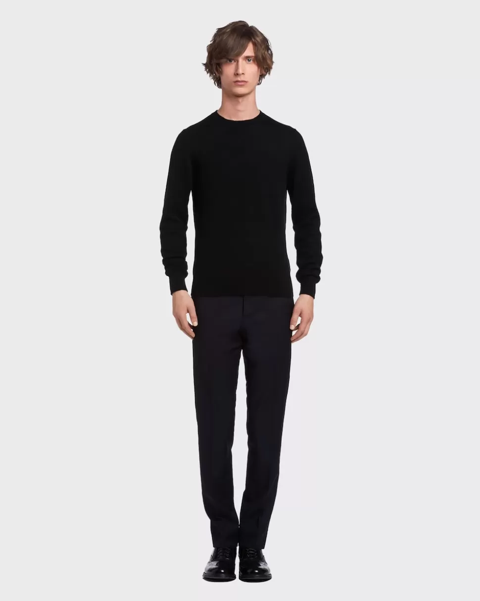 Prada Cable-knit Cashmere Crew-neck Sweater^Hombre TEJIDOS DE PUNTO