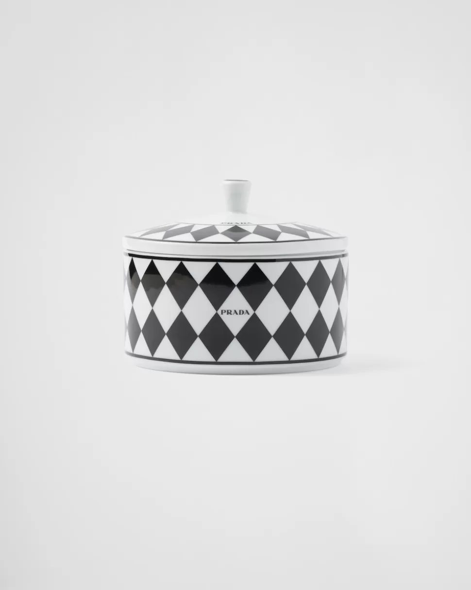 Prada Caja De Porcelana - Checkerboard^ VELAS AROMÁTICAS Y OBJETOS DECORATIVOS