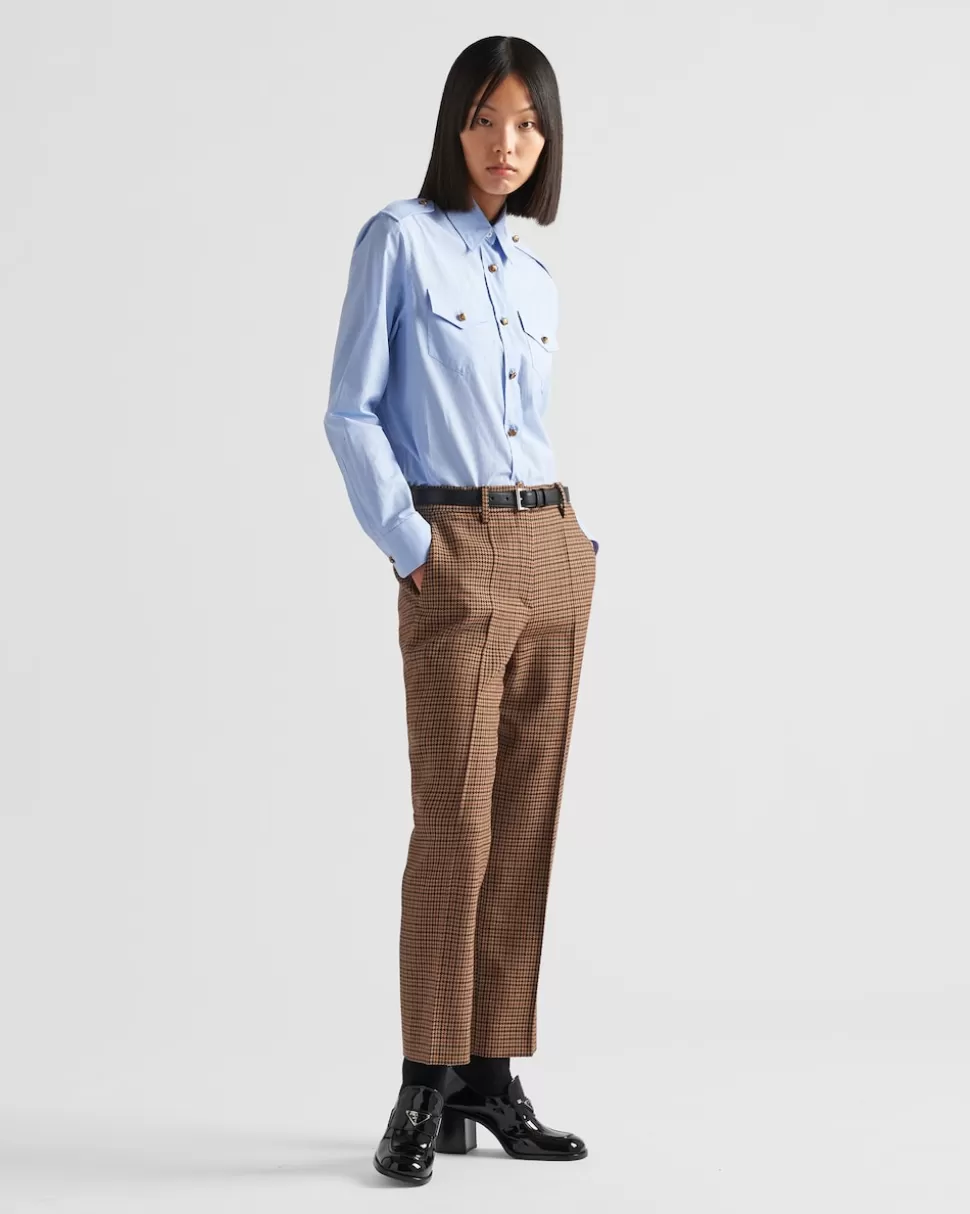 Prada Camisa A Cuadros Príncipe De Gales^Mujer CAMISAS Y TOPS