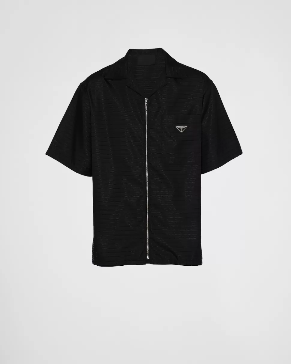 Prada Camisa De Manga Corta De Re-nylon^Hombre COLECCIÓN MASCULINA | CAMISAS