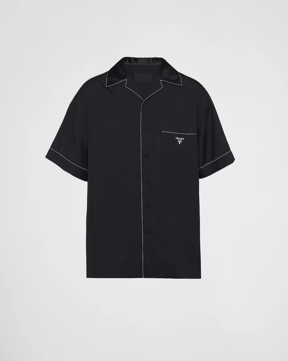 Prada Camisa De Manga Corta De Seda^Hombre CAMISAS