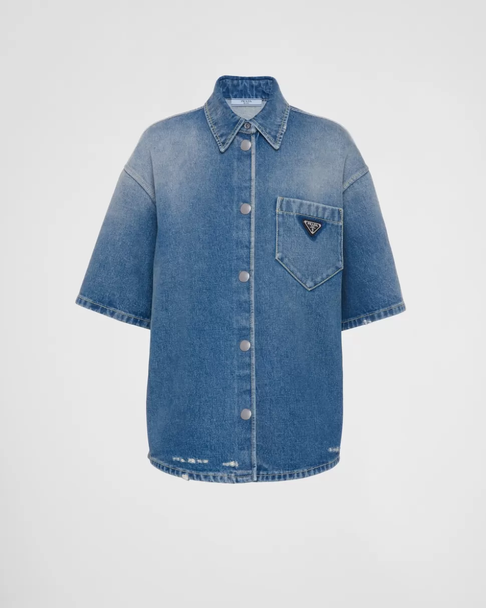 Prada Camisa De Tejido Vaquero^Mujer TEJIDO VAQUERO