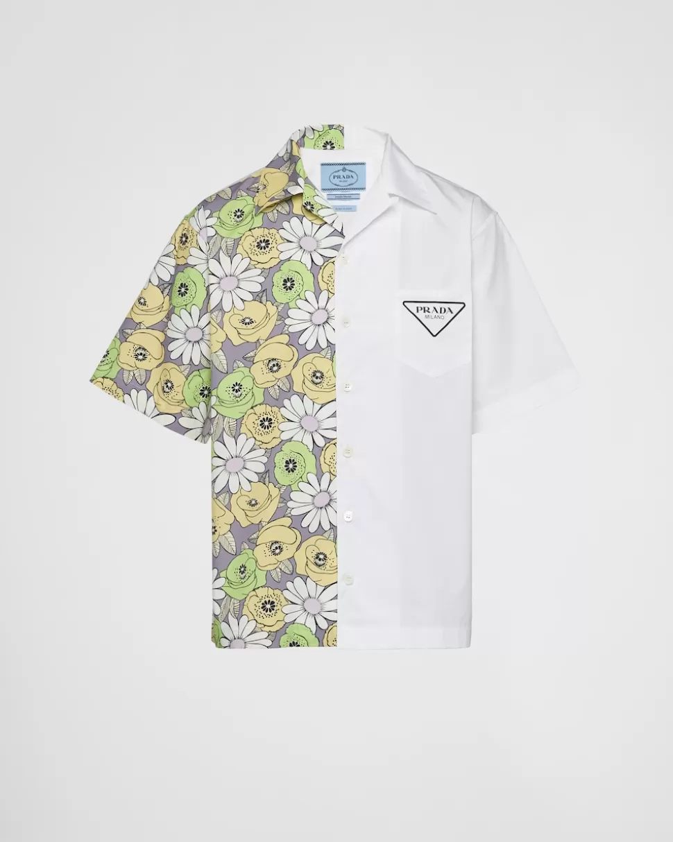 Prada Camisa Double Match De Algodón^Hombre CAMISAS