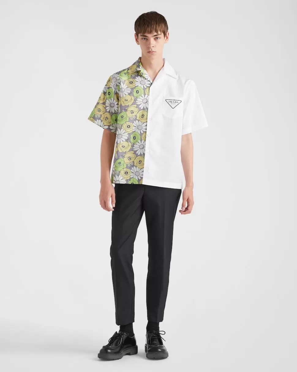 Prada Camisa Double Match De Algodón^Hombre CAMISAS