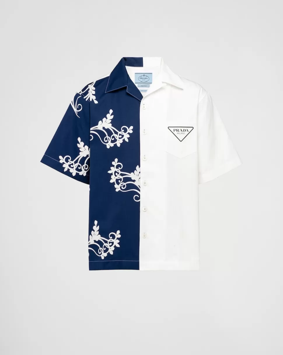 Prada Camisa Double Match De Algodón^Hombre CAMISAS