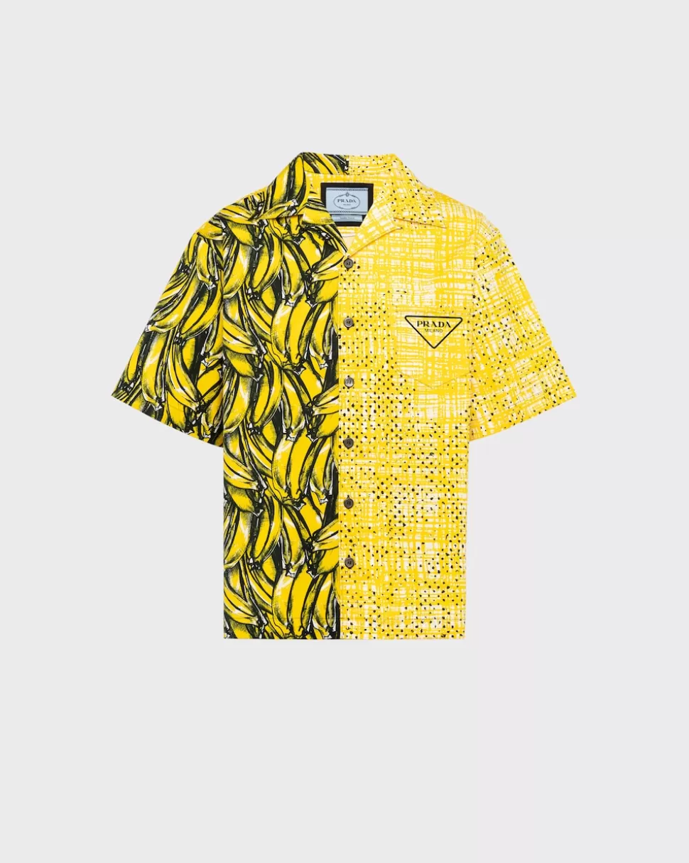 Prada Camisa En Popelín Double Match^Hombre CAMISAS