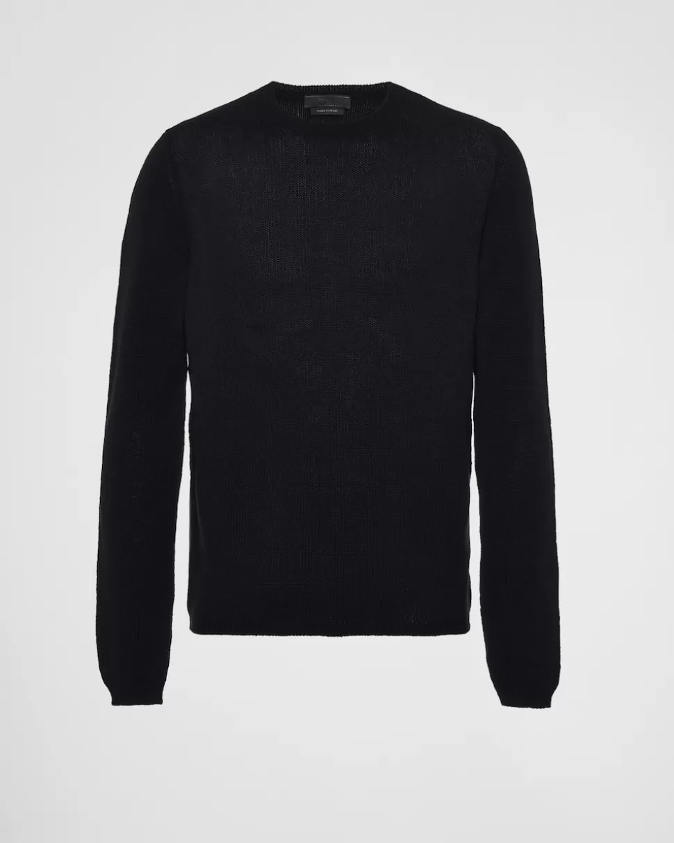 Prada Cashmere Crew-neck Sweater^Hombre TEJIDOS DE PUNTO