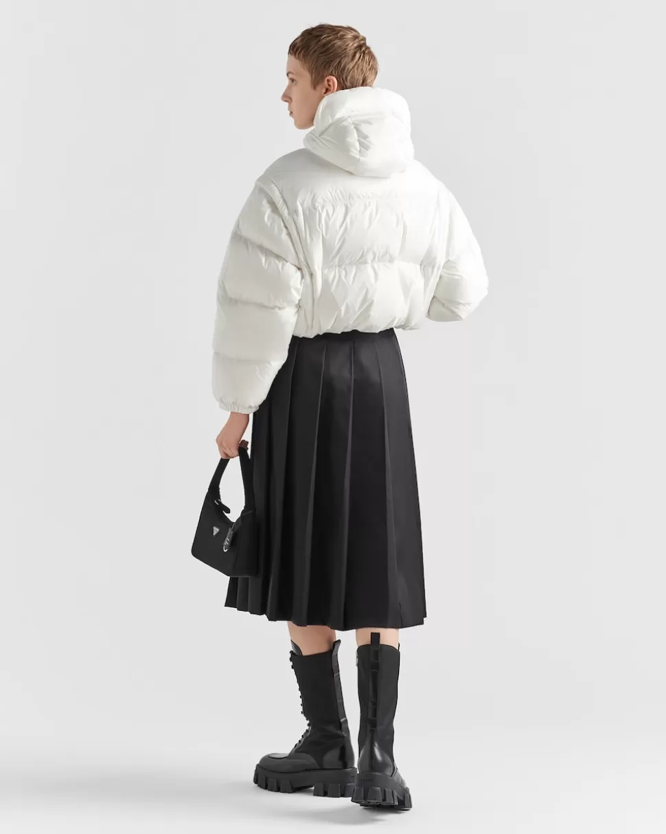 Prada Chaqueta De Plumón Corta Convertible De Re-nylon^Mujer ROPA DE ABRIGO