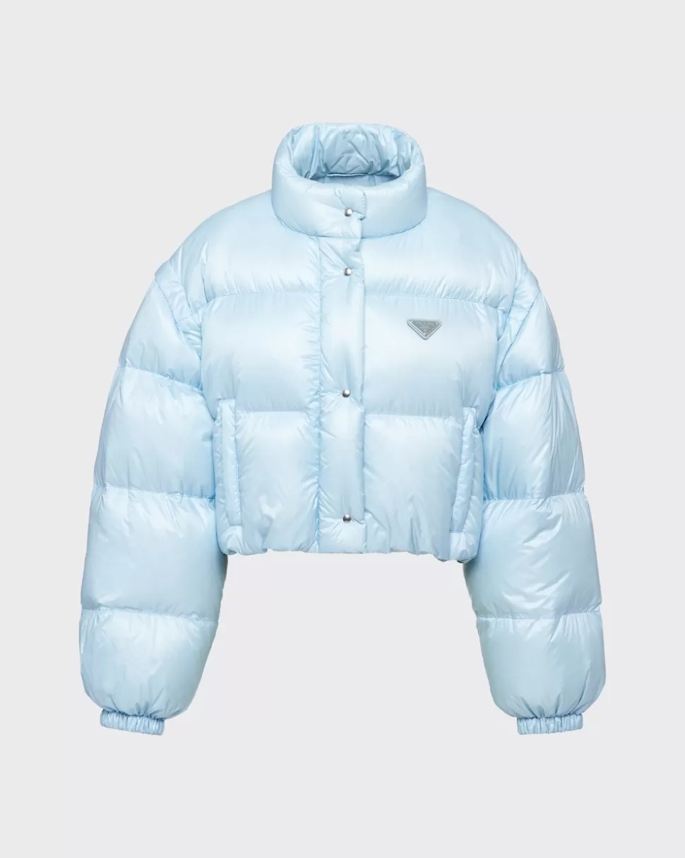 Prada Chaqueta De Plumón Corta Convertible De Re-nylon^Mujer ROPA DE ABRIGO
