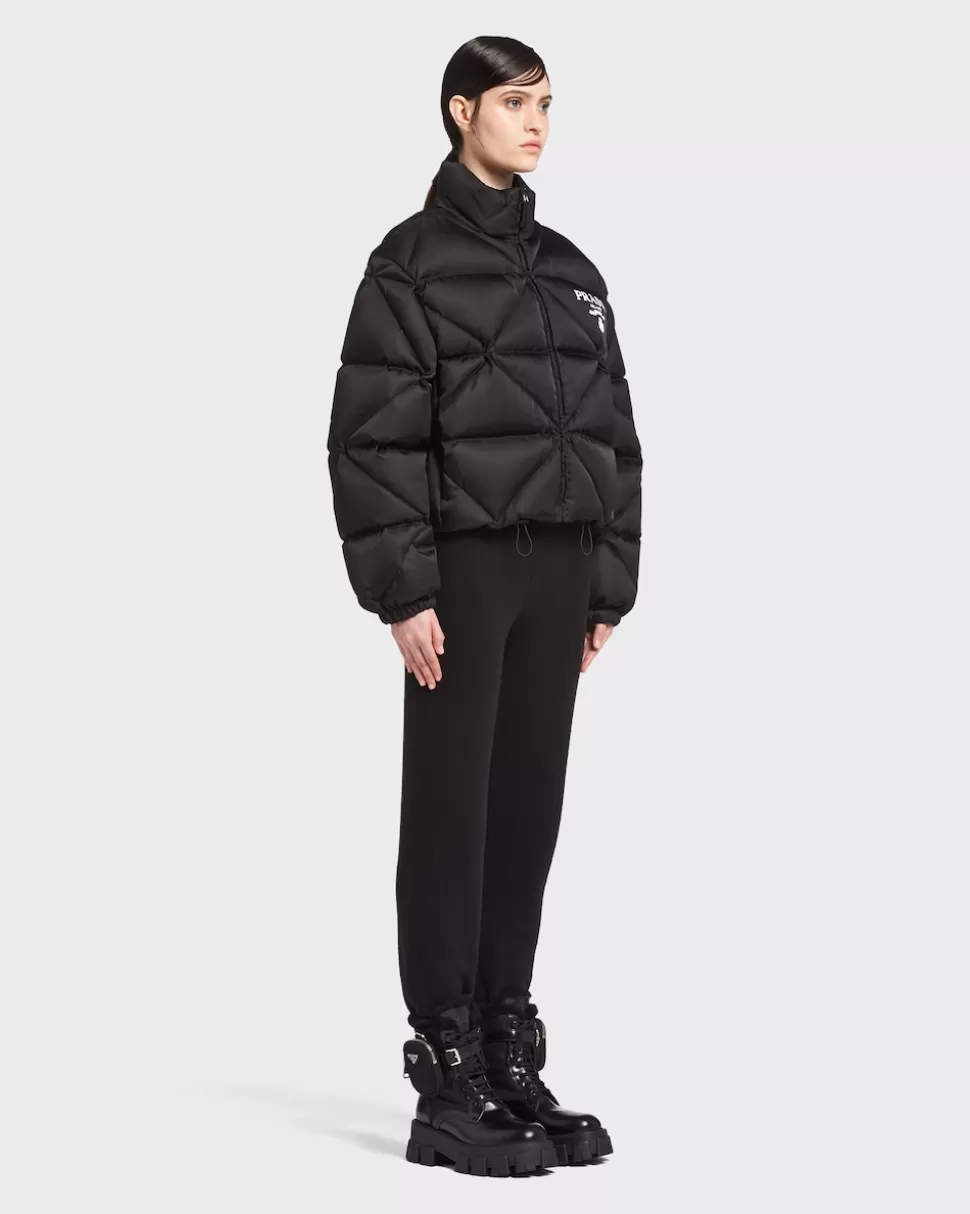 Prada Chaqueta De Plumón Corta De Gabardina De Re-nylon^Mujer ROPA DE ABRIGO
