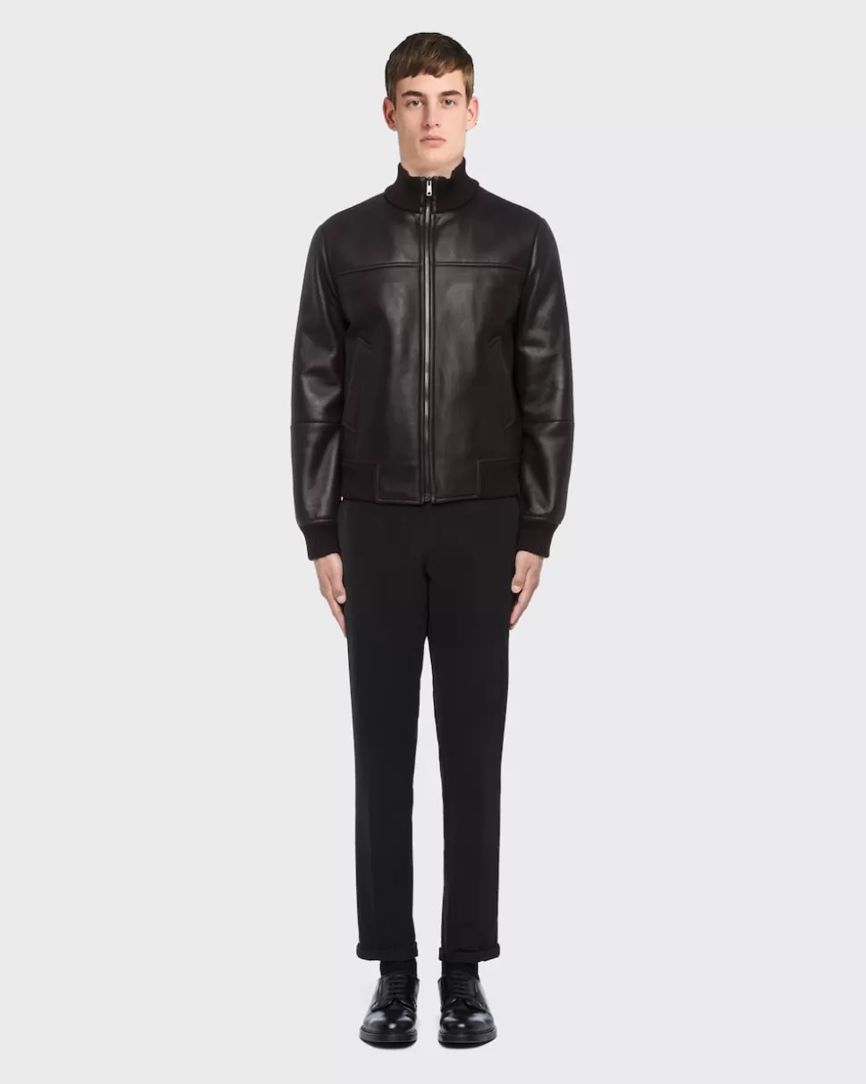 Prada Chaqueta En Piel De Borrego^Hombre ROPA DE PIEL