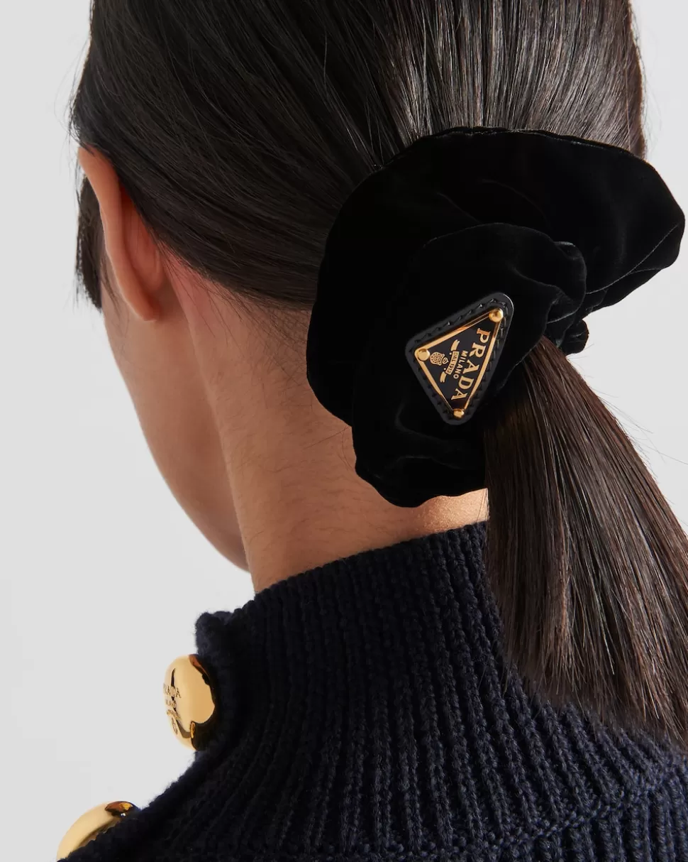 Prada Coletero De Terciopelo^Mujer DIADEMAS Y ACCESORIOS PARA EL PELO