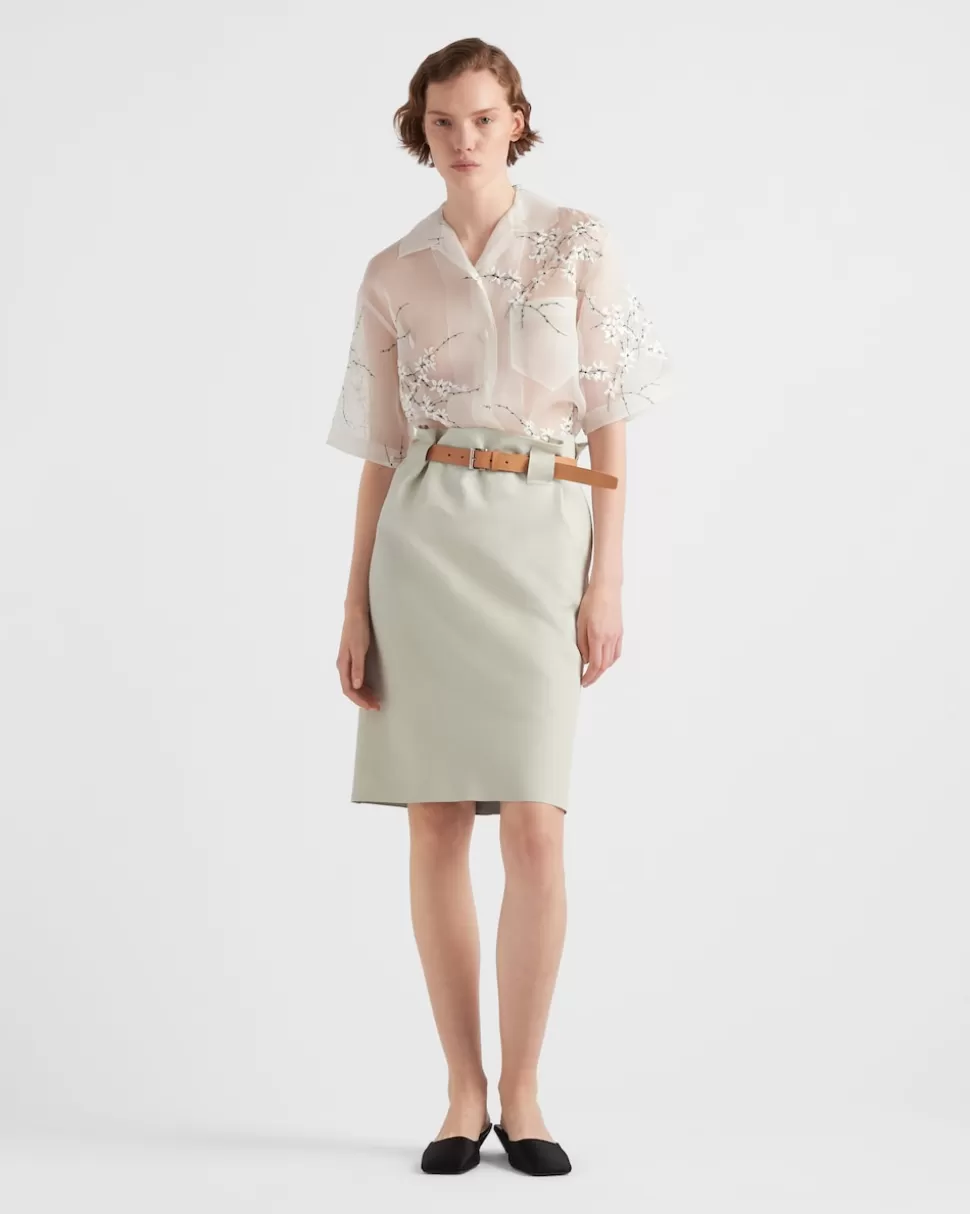 Prada Falda De Piel^Mujer ROPA DE PIEL