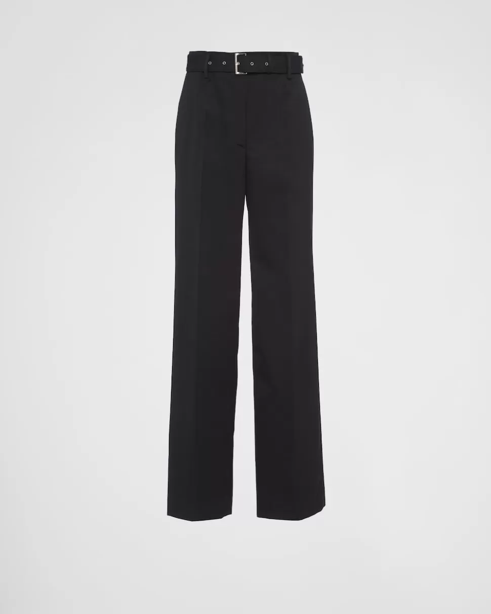 Prada Gabardine Pants^Mujer PANTALONES LARGOS Y CORTOS