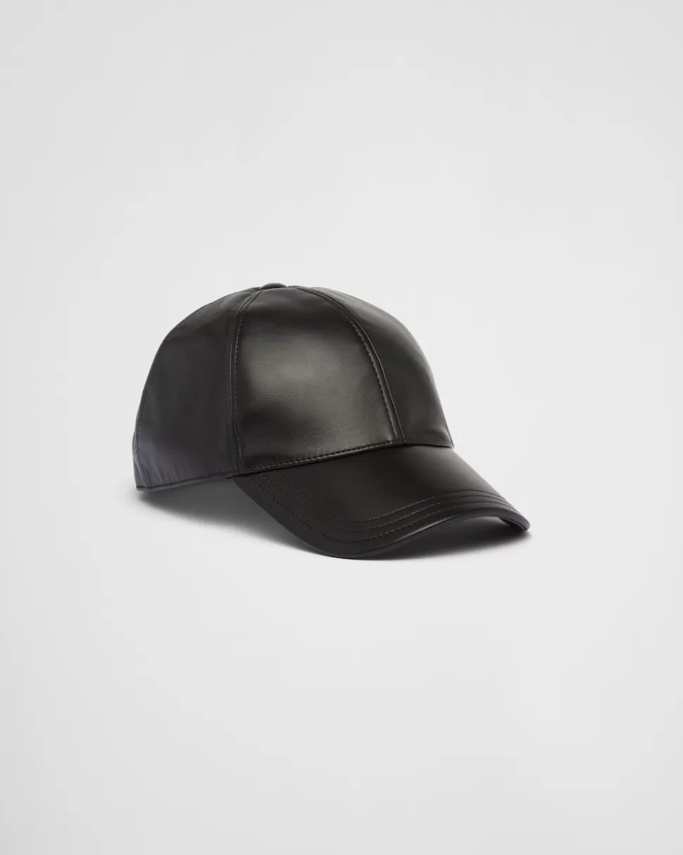 Prada Gorra De Béisbol De Napa^Hombre SOMBREROS Y GUANTES