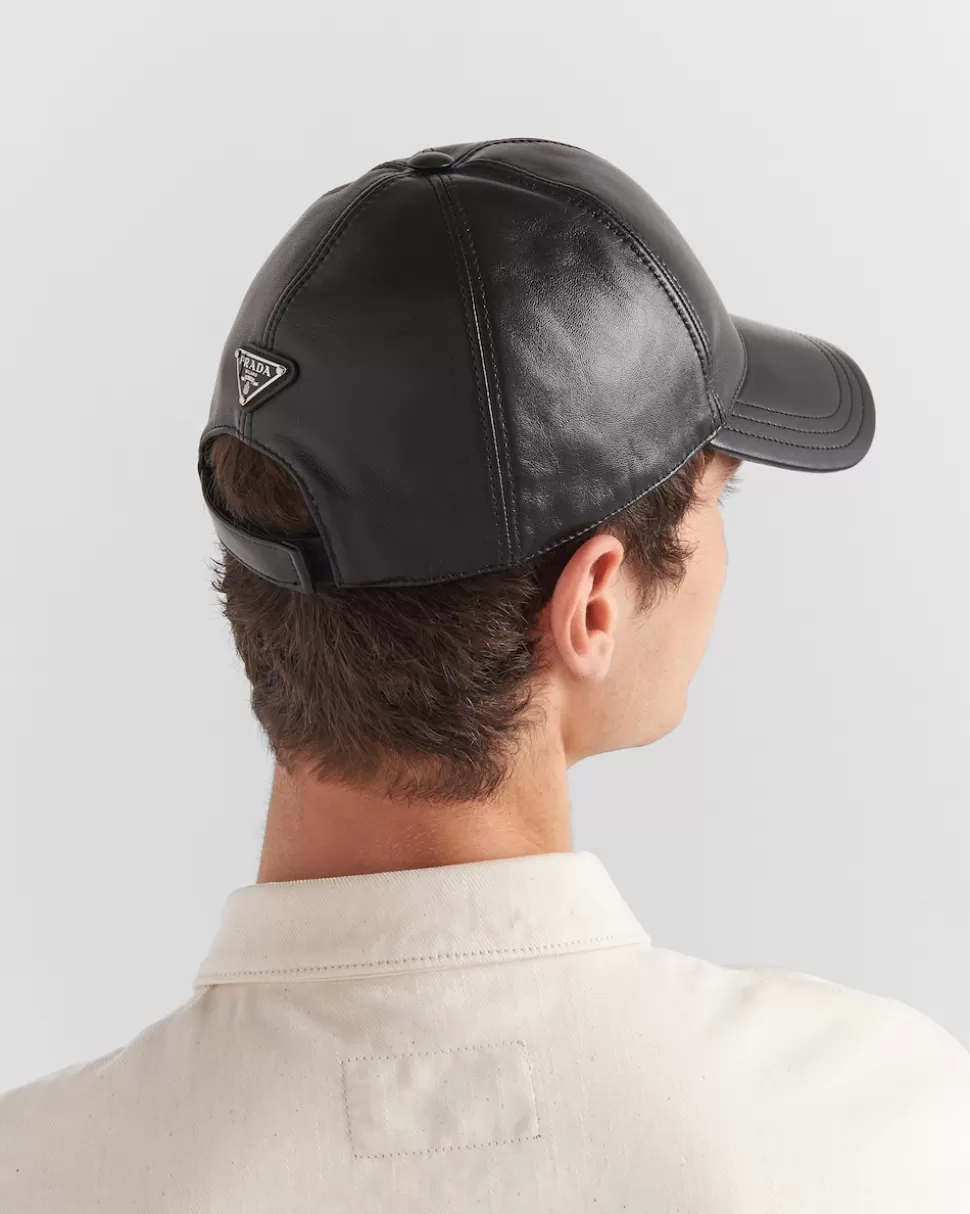 Prada Gorra De Béisbol De Napa^Hombre SOMBREROS Y GUANTES