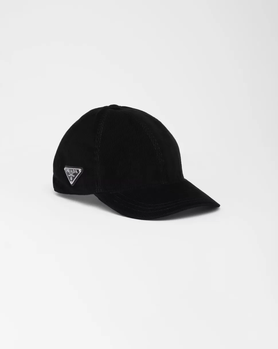 Prada Gorra De Béisbol De Pana^Hombre SOMBREROS Y GUANTES