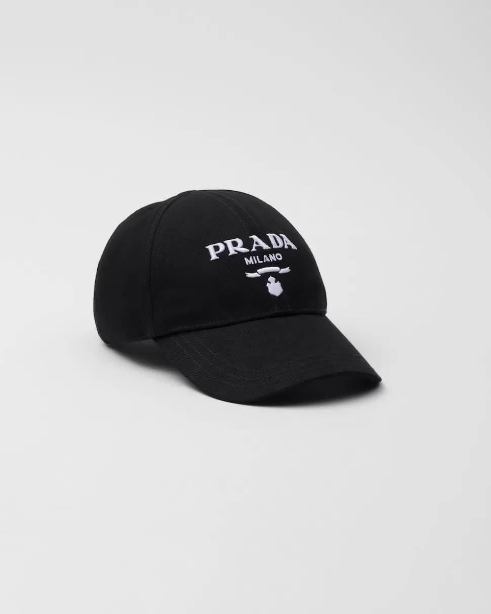 Prada Gorra De Béisbol En Dril^Mujer SOMBREROS Y GUANTES